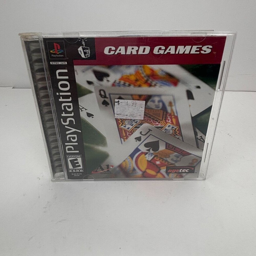 Card Games PS1 (Sony PlayStation Agetec SLUS-01379, 2001) No Manual